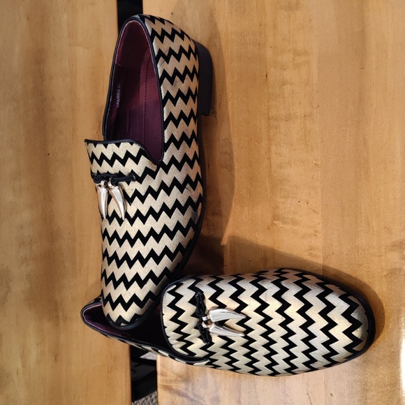 black and gold designer shoes